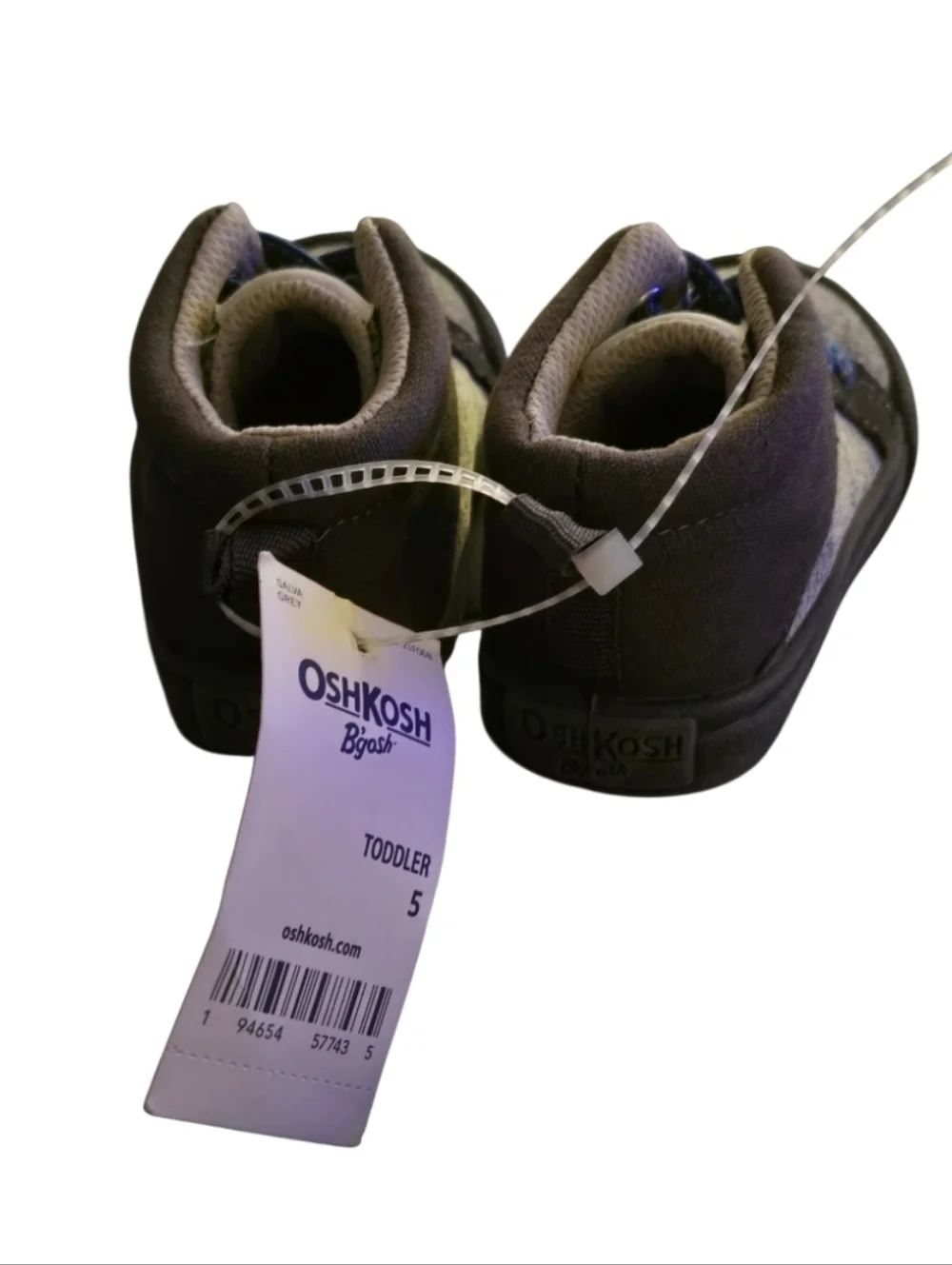 OSHKOSH B'Gosh Toddler Boys Textile Salva Grey Blue Shoes Sneakers Size 5